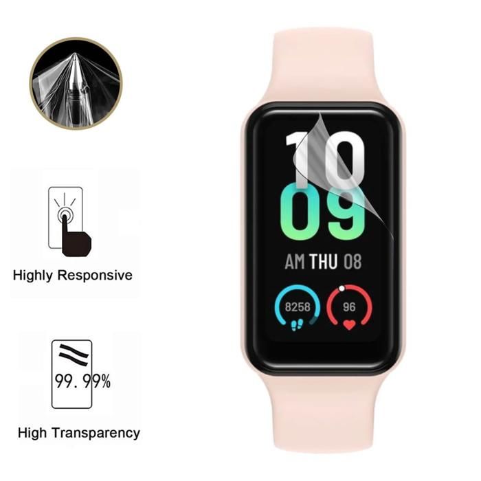 Protection écran pour Amazfit Band 7 [Pack 6] Film Plastique Protecteur Résistant Ultra Mince Phonillico