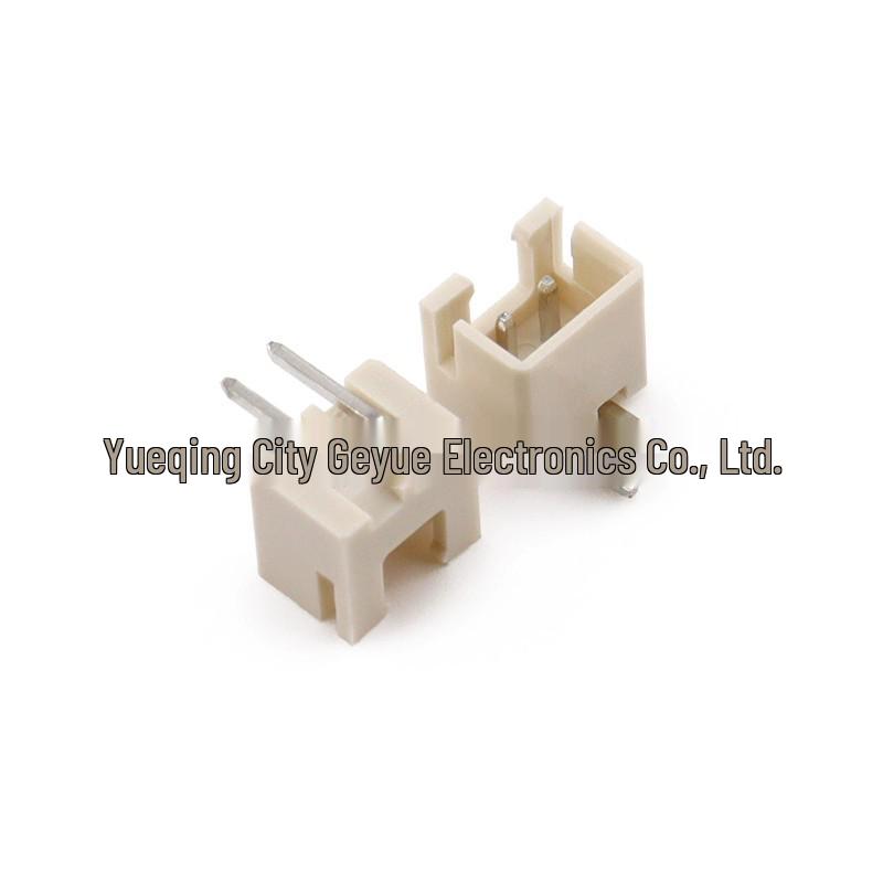 Beige XH2.54 High-Temp Resistant Right Angle Pin Header, 2.54mm Pitch, 2~20 Positions, Hot Wire Hole Compatible, Straight Pins
