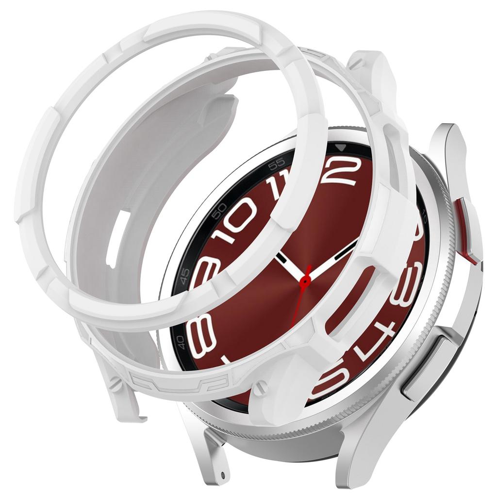 Защитный чехол Armor Hollow из ТПУ для Samsung Galaxy Watch 6 classic 43мм 47мм Рамка Мягкий чехол+Защитная накладка на безель Защитный бампер