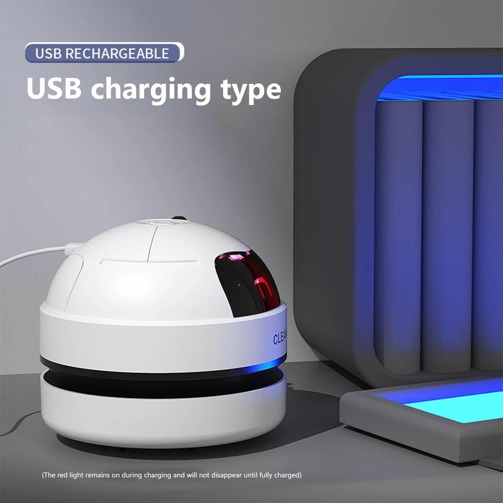 Ручной мини-пылесос для стола, пылесос для пыли с зарядкой от USB, настольный очиститель с чистой щеткой для домашнего офиса, подметальная машина для стола