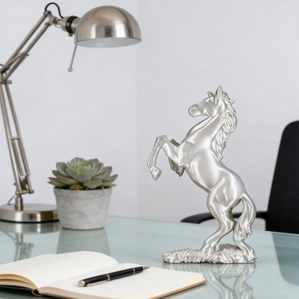 Simulation Horse Ornament Decorative Horse Statues Simulation Horse Figurine Black White Collectible Sculpture for Lovers