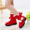 Children Fashion Snow Boots For Kids Girls Plush Plus Velvet Thicken Warm Boots Pink Red Black 5 6 7 8 9 10 12 13 14 Years