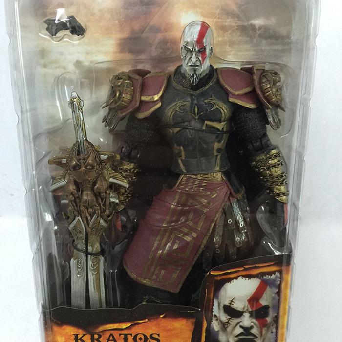 NECA 7-дюймовая экшн-фигурка Кратоса из игры God of War с доспехами Медузы, головой и моделью Огненного Клинка.