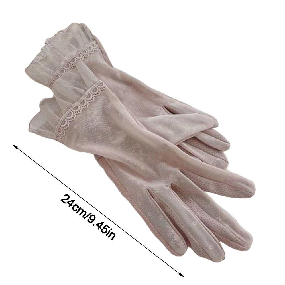 Breathable Touch Screen Gloves Sunscreen Lace Thin Mittens Cycling Driving  Riding Glove  Summer