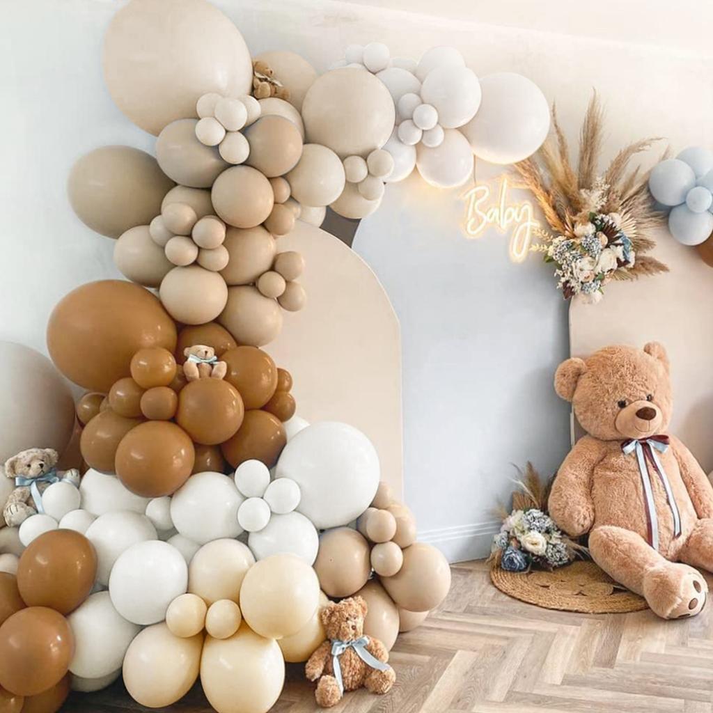 Абрикосовый кофейно-коричневый воздушный шар, гирлянда, арочный комплект, украшение для свадьбы, дня рождения, детский латексный шар Globos, детский душ