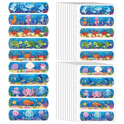 Водостойкие дышащие милые мультяшные пластыри для гемостаза, клейкие повязки, аптечка первой помощи для детей