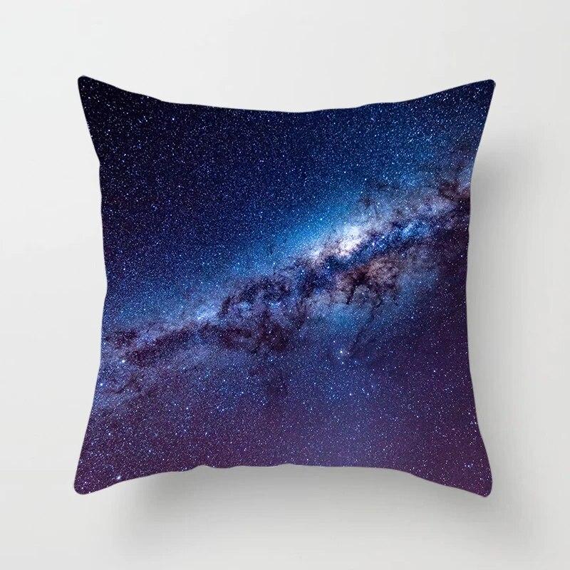 Красивое звездное небо с пейзажным принтом, наволочка, украшение для дивана, автомобильное офисное сиденье, чехол для подушки для комнаты и дома