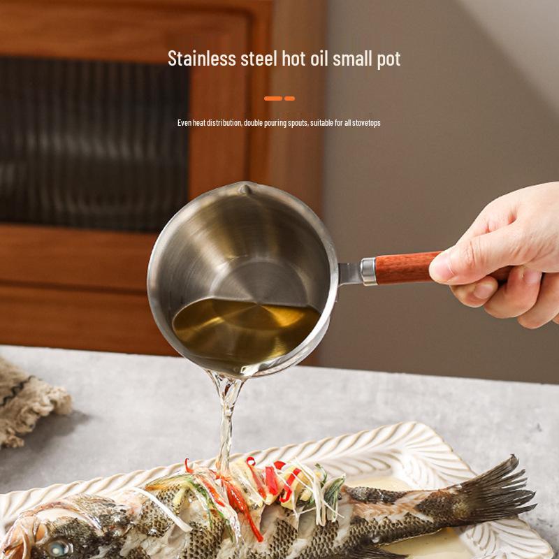 304 Нержавеющая сталь Защита от брызг Масленка - Мини Кухонная Масленка для Горячих Масел