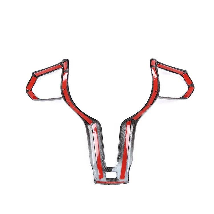 Carbon Fiber Style Car Steering Wheel Trim Cover Fit For BMW M2 M3 M4 M5 X5M F Steering Wheel Decor Accessories