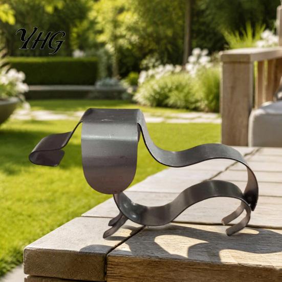 Dachshund Lover Gift Rustic Metal Garden Statue, 3D Sculpture, Weatherproof Statue Decor for Patio Lawn Yard Porch Table, Gifts Dog Outdoor Ornament
