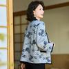 Мамина осенняя одежда Новая модная новая китайская куртка Для женщин среднего и пожилого возраста Осенне-зимний короткий топ