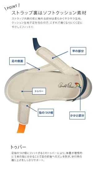 Уличные сандалии Сандалии на липучках Серые Большие [Arnold Palmer] Женские (006)