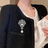 Роскошная Хрустальная Хрустальная Брошь Инкрустированная Алмазами Форма Капли Росы Стразы Броши Брошки-Булавки Капля Воды Аксессуары для Платья Костюма
