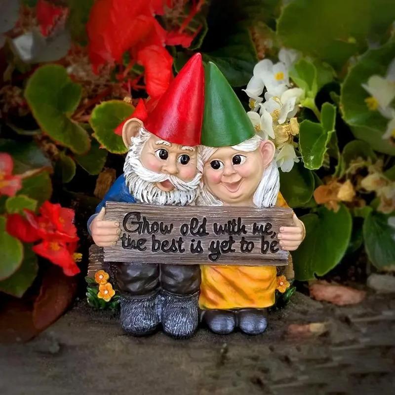 Dwarf Couples Love Their Best Friends, Collect Statues Suitable for Indoor and Outdoor Gardens and Home Decoration