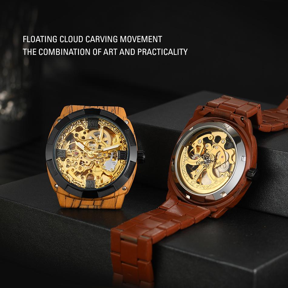 Forsining Автоматические механические наручные часы для мужчин, роскошные брендовые мужские часы, новейший дизайн скелетона, классические цветные часы