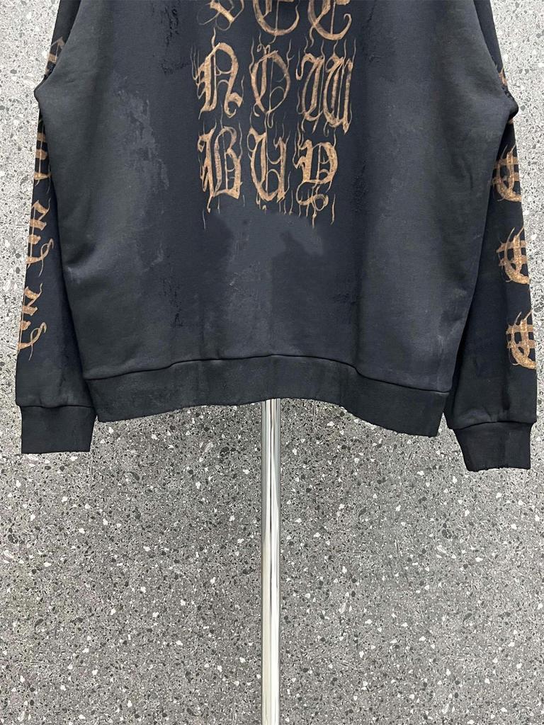 Худи на молнии 23SS B Brand Sanskrit Flame - Свободная повседневная куртка