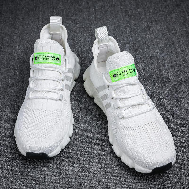 Мужская повседневная спортивная обувь, легкие кроссовки, белые уличные кроссовки с дышащей сеткой, черные кроссовки для бега, спортивные кроссовки для бега, теннисные туфли