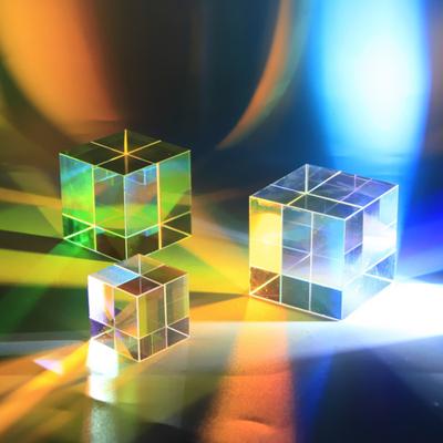 Оптический стеклянный куб-призма с дисперсией RGB, ловец солнца, искусственный кристально чистый мини-куб