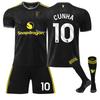Подростки Дети Взрослые Индивидуальное Имя Футбольная Форма 25/26 Манчестер Юнайтед 2-я Выездная #10 CUNHA Футбольная Тренировочная Одежда Футбольная Форма с Носками