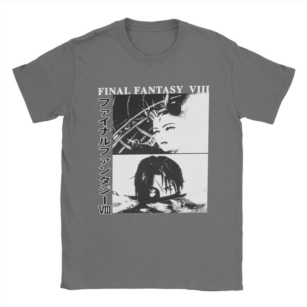 Футболки Final Fantasy VIII Мужские Крутые Хлопковые Футболки с Круглым Вырезом и Коротким Рукавом Идея для Подарка Топы
