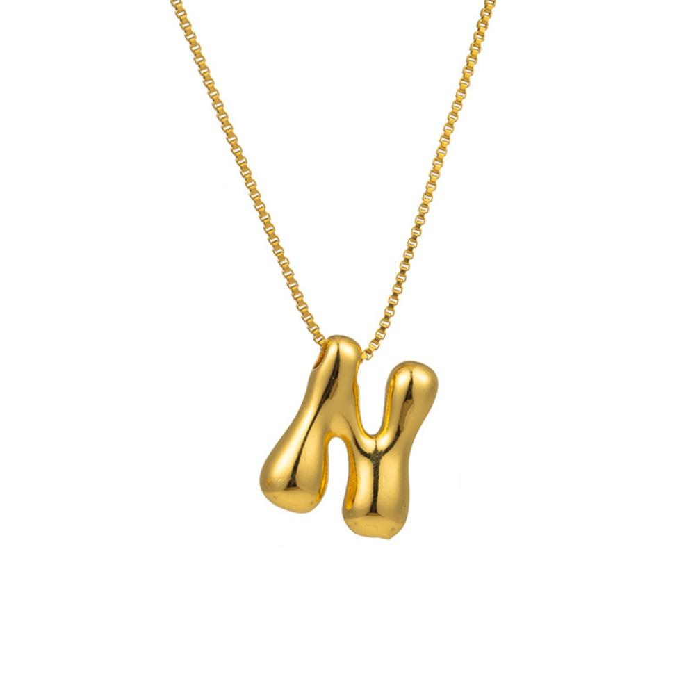 Alphabet Letter Pendant Necklace Gold Color A-Z Letter Clavicle Chain Delicate Women Choker  Women