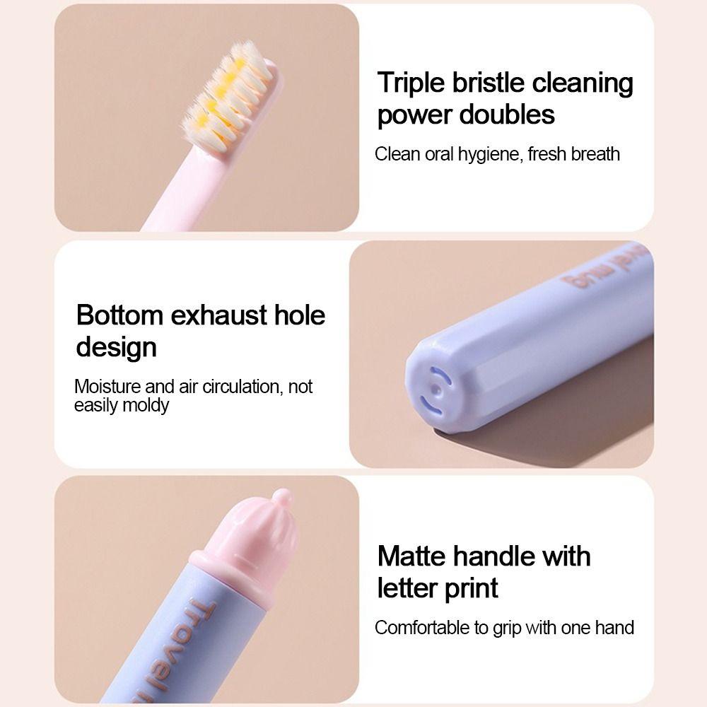Lightweight Soft Bristle Toothbrush Plastic Oral Cleaning  Travel Camping Hiking Outdoor Supplies