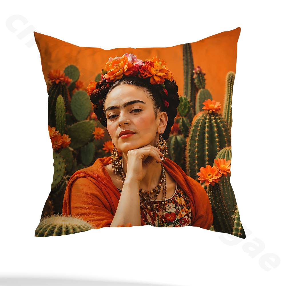 Artist F-Frida K-Kahlos pillowcase casual style decoration, suitable for home decoration (excluding pillow core)