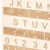 Thickened Braille Alphabet Board Wooden Tactile Letter Number Panel  Blind Children Learning