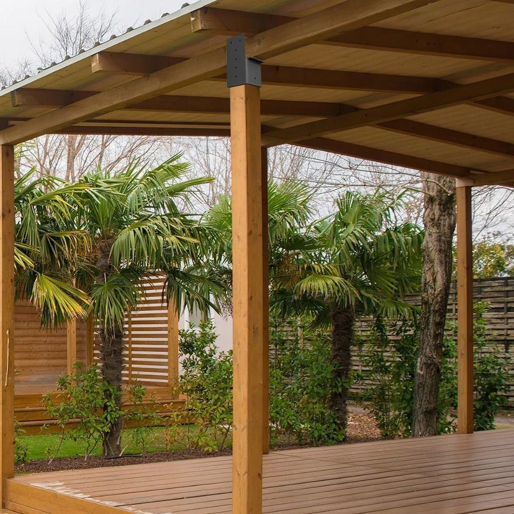 Metal Pergola Bracket Black Pergola Accessories with Screws Fashionable Metal Bracket Terrace
