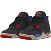 Air Jordan 4 Retro GS Rare Air Kids Sneakers Black Fire-Red Deep-Royal-Blue IB4171-003