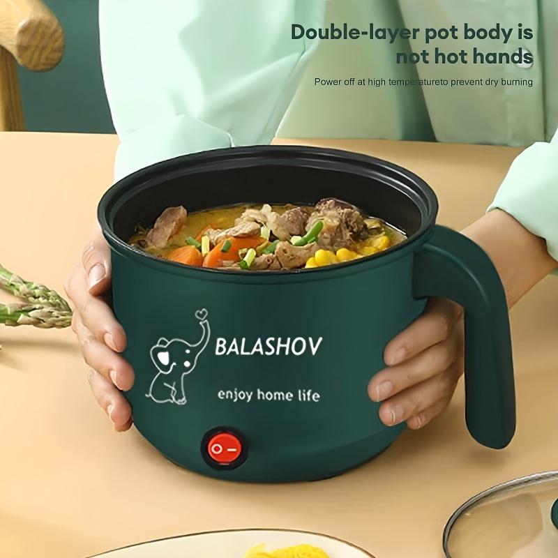 Портативная мини-электрическая жаровня для 1–3 человек, многофункциональная электрическая сковорода с антипригарным покрытием, горшок для лагманской лапши, используется для жарки/тушения/приготовления на пару.