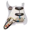 Musiclily Pro SSH Strat Wiring Pre-assembled Pickguard with Artec Alnico 5 Pickups for ST Stratocaster Electric Guitar White Pearl 4P