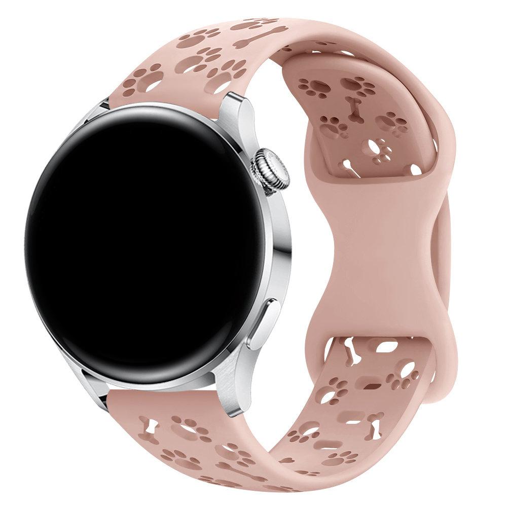 2 шт. Ремешки для Samsung Galaxy watch 4/5/6/7 Гравировка Лапа Собаки Браслет Correa Ремешок Пояс для HUAWEI watch GT 4/5/6/Pro