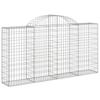 VidaXL Paniers à gabions arqués 5 pcs 200x30x100/120 cm Fer galvanisé, gabion, cage de gabion, panier de mur de gabion, mur 3146113