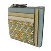 Used Robinson Fragment Case 10833, 79423, 7943, Saffiano Card Case with Double T Logo, Multicolor, Unisex from Japan