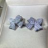 2021 High Quality Bow Full Diamond Stud Earrings For Ladies Fashion Party Wedding Engagement Jewelry Gift