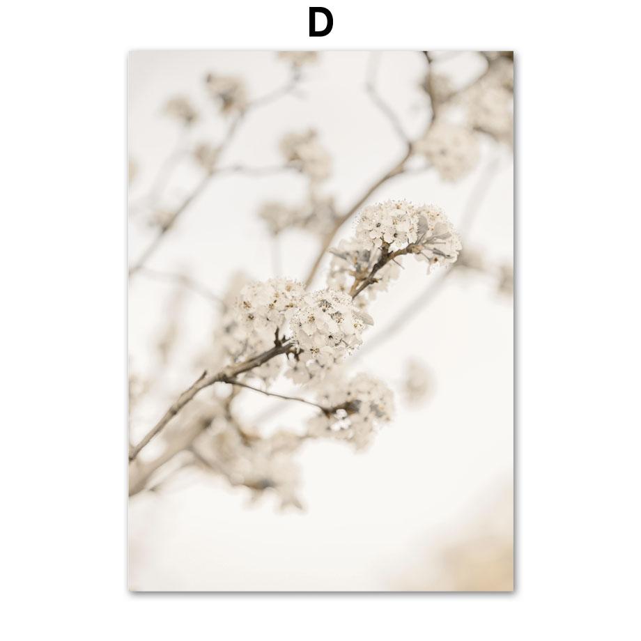 Beach Birds Sea Flower Reed Grass Wall Art Prints Canvas Painting Line Face Nordic Poster Wall Pictures For Living Room Decor