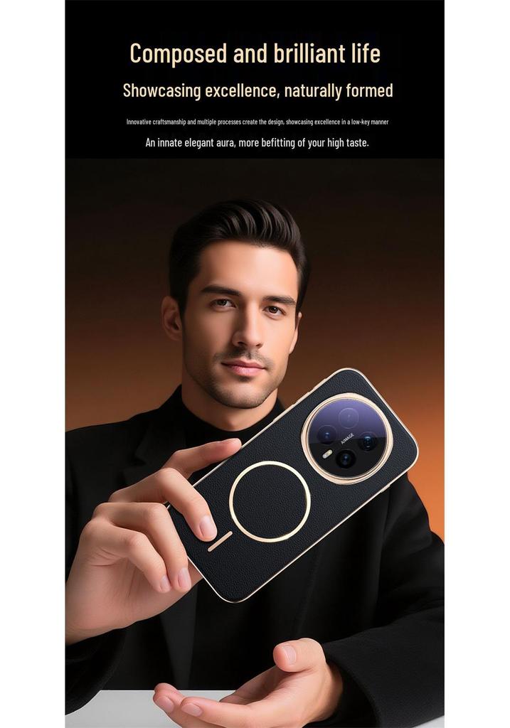 Совместимый чехол-книжка с магнитной адсорбцией для Honor Magic8/Magic8 Pro с защитной пленкой для камеры для деловых людей