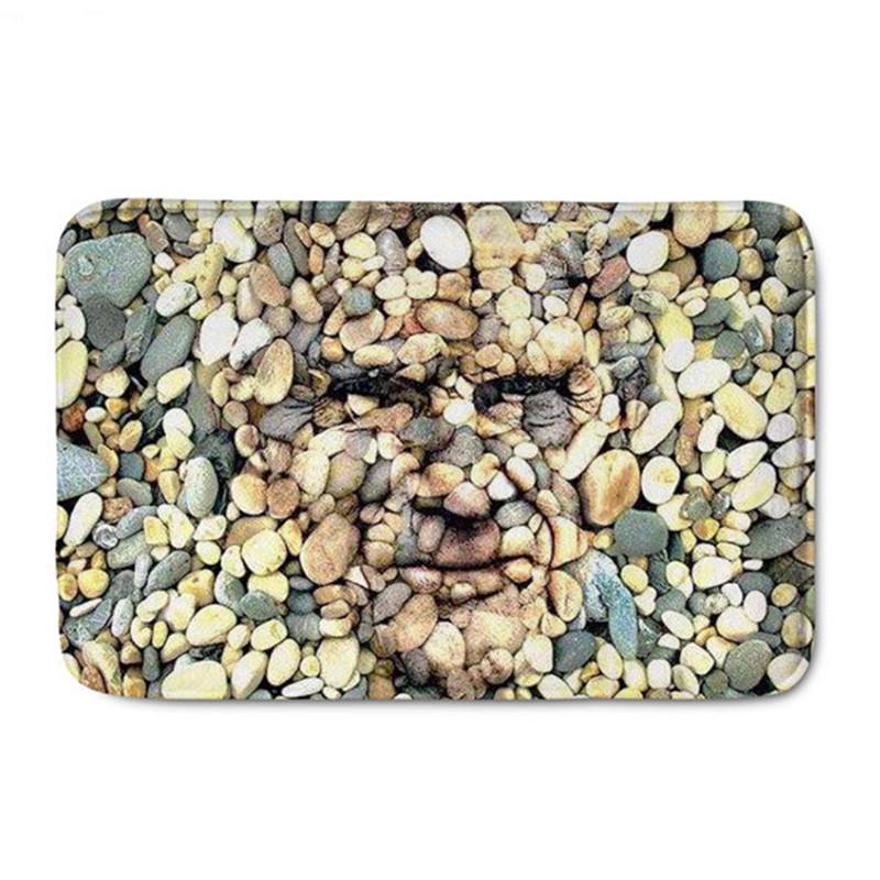 Забавный 3D ковер с каменным узором, напольное покрытие, дверной коврик для ванной, нескользящий кухонный коврик для прихожей