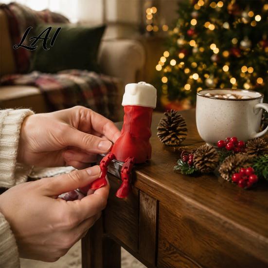 Articulated Stocking Figures 3D Printed Christmas Joints for Movable Ornament with Desktop and Holiday Table