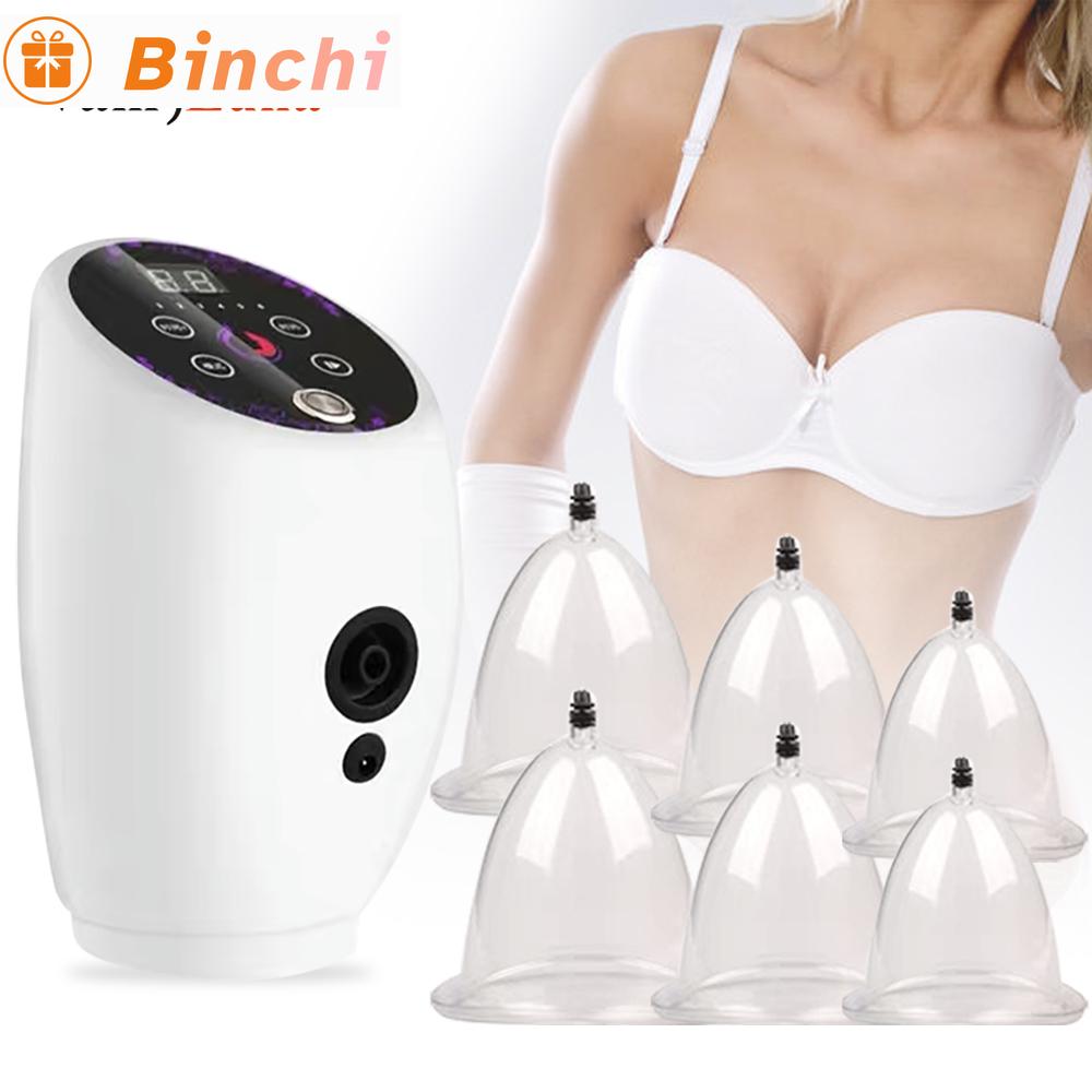 Electric Breast Enlargement Massager Bust Enhancement Pump Buttock Lifter Vacuum Therapy Machine Breast Massage with 6 Cups