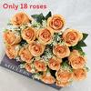 Artificial Rose Floral Arrangement 18 Head For Wedding Venue And Home Decoration