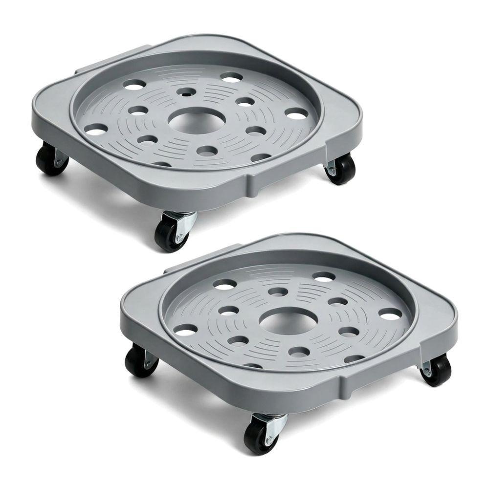 2PCS PP Plant Roller Base Heavy Duty Gas Tank Tray Durable Plant Caddy With Wheels