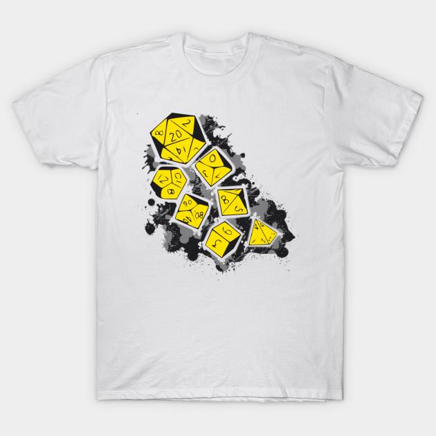 T Shirt Women Dungeons And Dragons Rpg Dice Set Yellow Black Bac Harajuku Print Kawaii Tshirt Summer Short Sleeve Female T-Shirt Top Tee