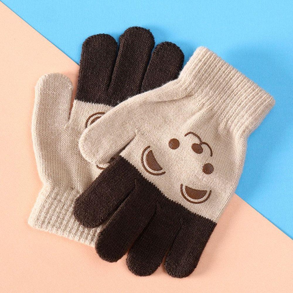 Толстые вязаные варежки вязаные варежки мультфильм зимние теплые детские