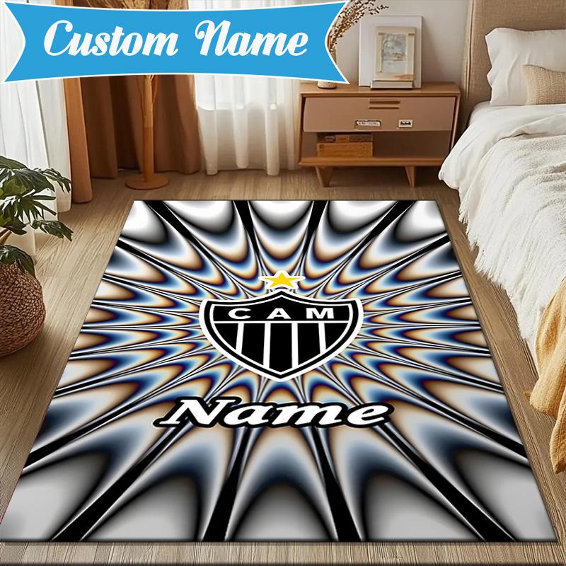 Custom Name Cam Abstract Artwork Rug Game Carpet, Floor Mat for Bedroom Living Room Entryway Rug, Home Decor Idea Gift for Christmas birthday