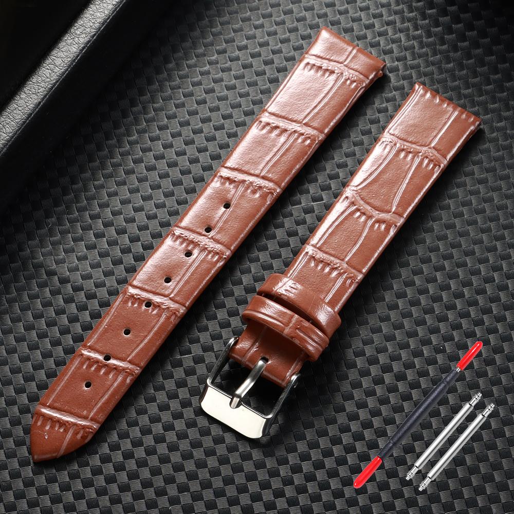 8мм 10мм 12мм 14мм 16мм Ремешок для часов из натуральной кожи с бамбуковым узором Женский сменный универсальный браслет Тонкий ремешок-браслет