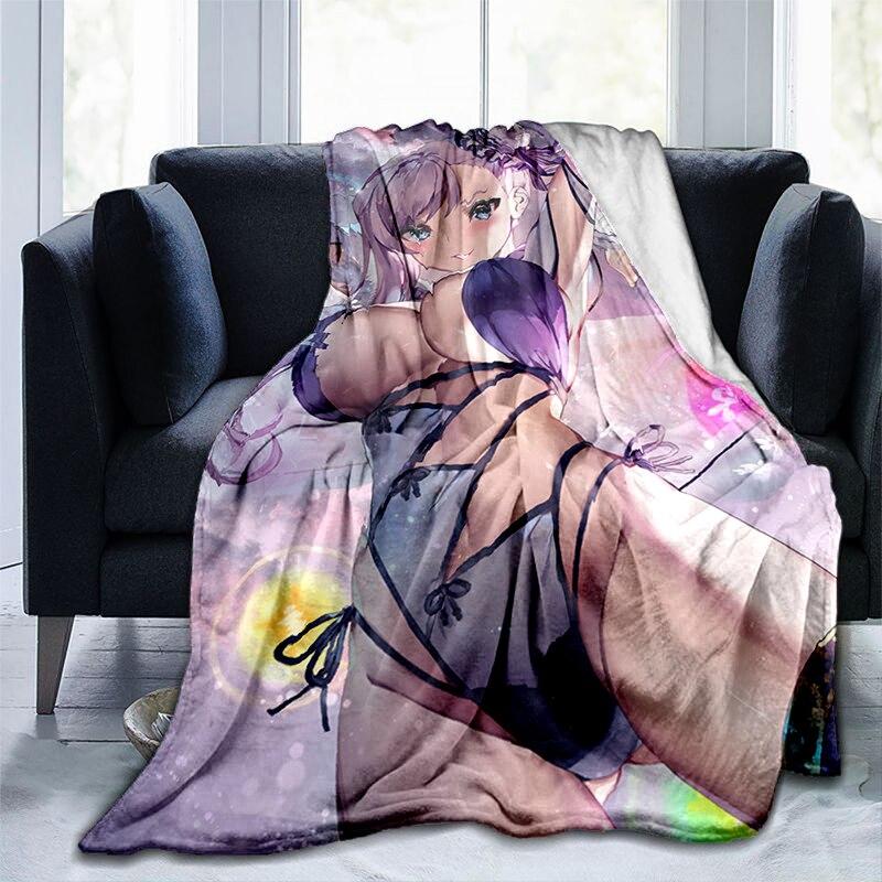 Hot Body Anime Sexy Girl Modern Blanket Flannel Soft Plush Sofa Bed Throwing Cartoon Blankets for Beds Gifts Dropshipping