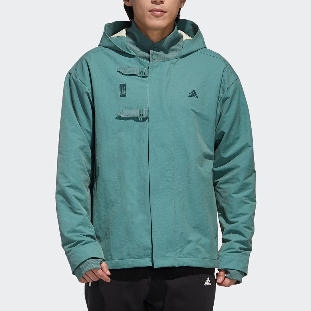 Adidas Куртка в спортивном стиле с капюшоном Мужские куртки Изумрудно-зеленый GM4467