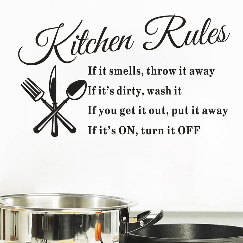 English Slogan Kitchen Dining Room Home Background Wall Beautification and Decoration Wall Stickers